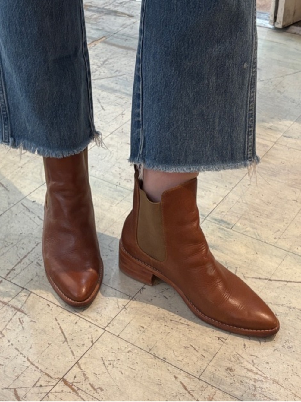 FORTRESS OF INCA Brown Leather Chelsea Ankle Boots